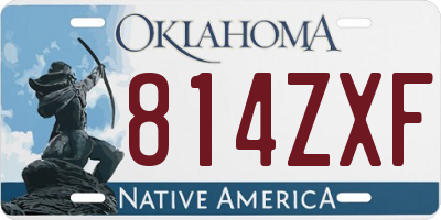 OK license plate 814ZXF