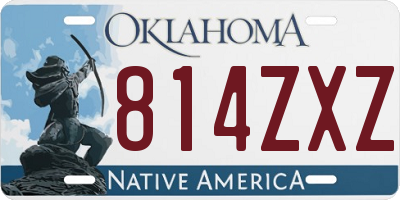 OK license plate 814ZXZ