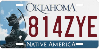 OK license plate 814ZYE