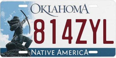 OK license plate 814ZYL