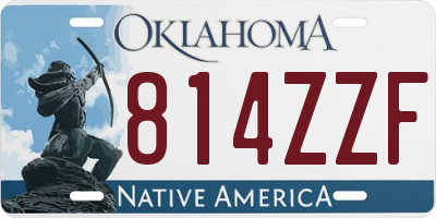 OK license plate 814ZZF