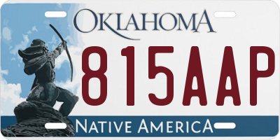 OK license plate 815AAP