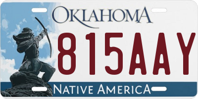 OK license plate 815AAY