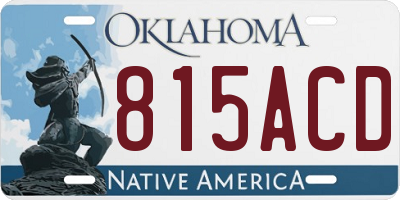 OK license plate 815ACD