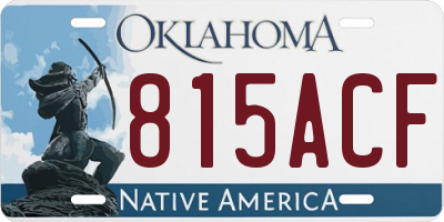 OK license plate 815ACF