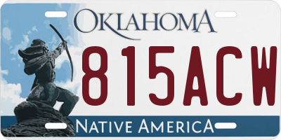OK license plate 815ACW