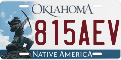 OK license plate 815AEV