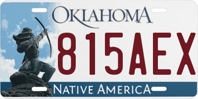OK license plate 815AEX