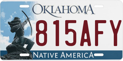 OK license plate 815AFY