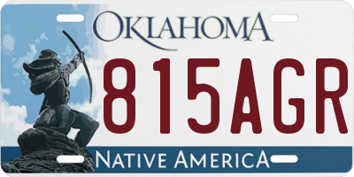 OK license plate 815AGR