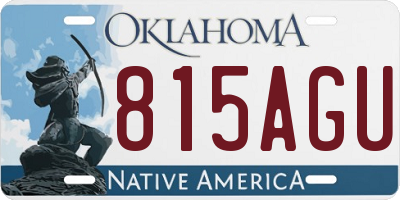 OK license plate 815AGU