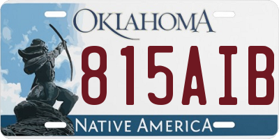 OK license plate 815AIB