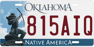 OK license plate 815AIQ