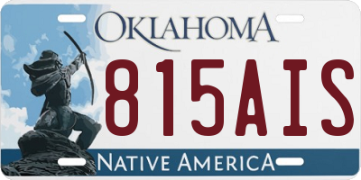 OK license plate 815AIS