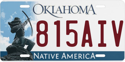 OK license plate 815AIV