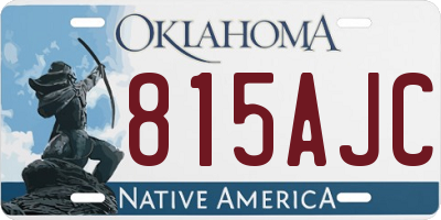 OK license plate 815AJC