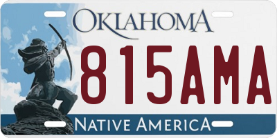 OK license plate 815AMA