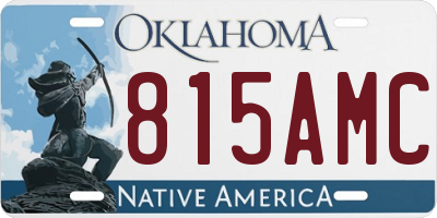 OK license plate 815AMC