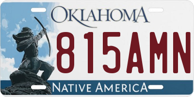 OK license plate 815AMN