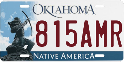 OK license plate 815AMR