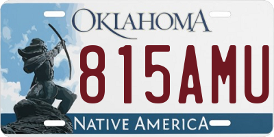OK license plate 815AMU