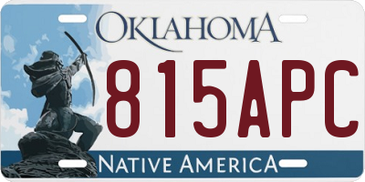 OK license plate 815APC