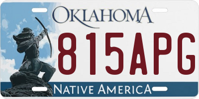 OK license plate 815APG