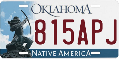 OK license plate 815APJ