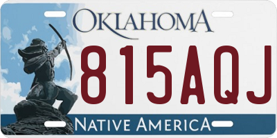OK license plate 815AQJ