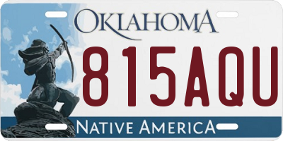 OK license plate 815AQU