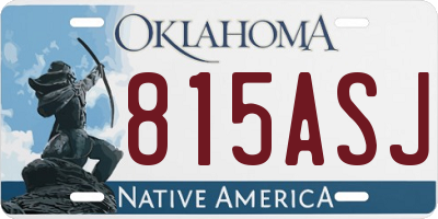 OK license plate 815ASJ