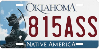 OK license plate 815ASS