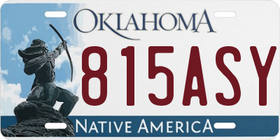 OK license plate 815ASY