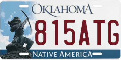OK license plate 815ATG