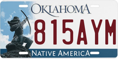 OK license plate 815AYM