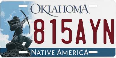 OK license plate 815AYN