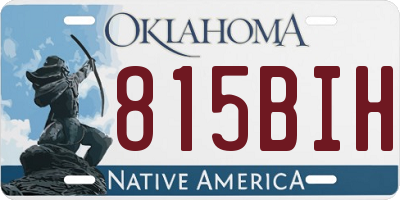 OK license plate 815BIH
