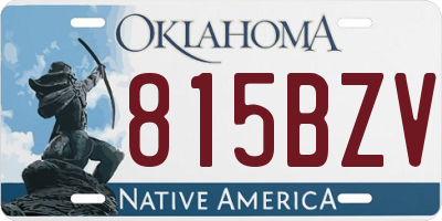 OK license plate 815BZV
