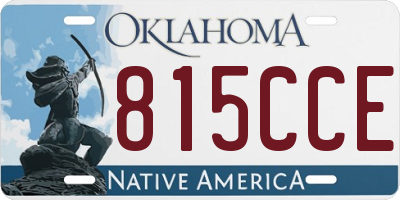OK license plate 815CCE
