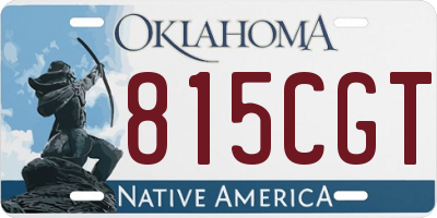 OK license plate 815CGT