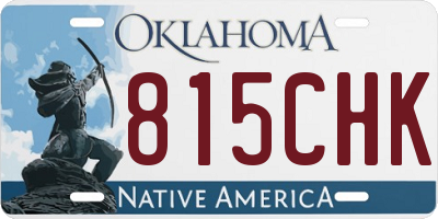 OK license plate 815CHK