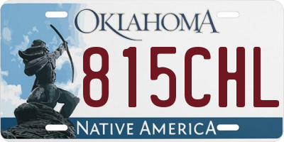 OK license plate 815CHL