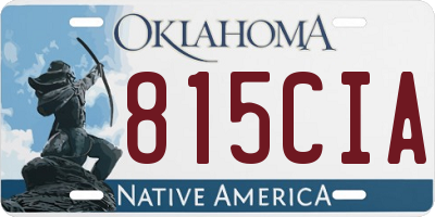 OK license plate 815CIA