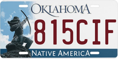 OK license plate 815CIF