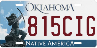OK license plate 815CIG