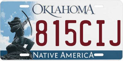 OK license plate 815CIJ