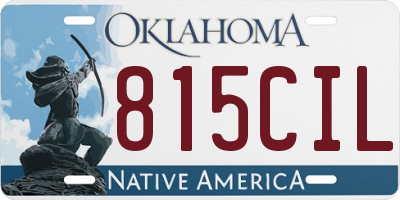 OK license plate 815CIL