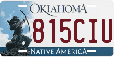 OK license plate 815CIU