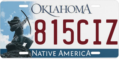 OK license plate 815CIZ