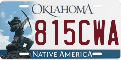 OK license plate 815CWA